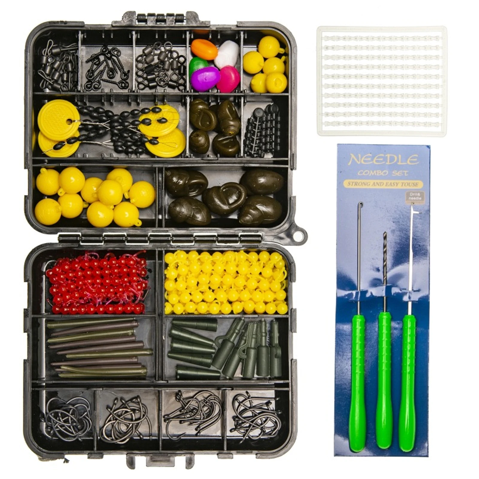 328pcs Carp Fishing Equipment Kit Carp Fishing Tackle Box Include Swivels Bait Float Fishing Needles - Image 2