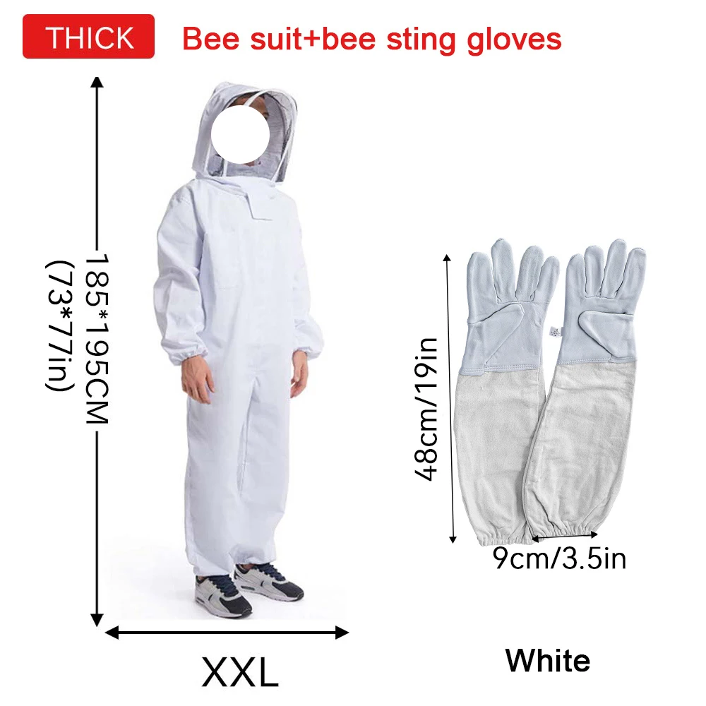 Full Body Beekeeping Clothes Professional Beekeepers Clothes Protection Beekeeping Suit Safty Veil Unisex Children Protective - Image 8