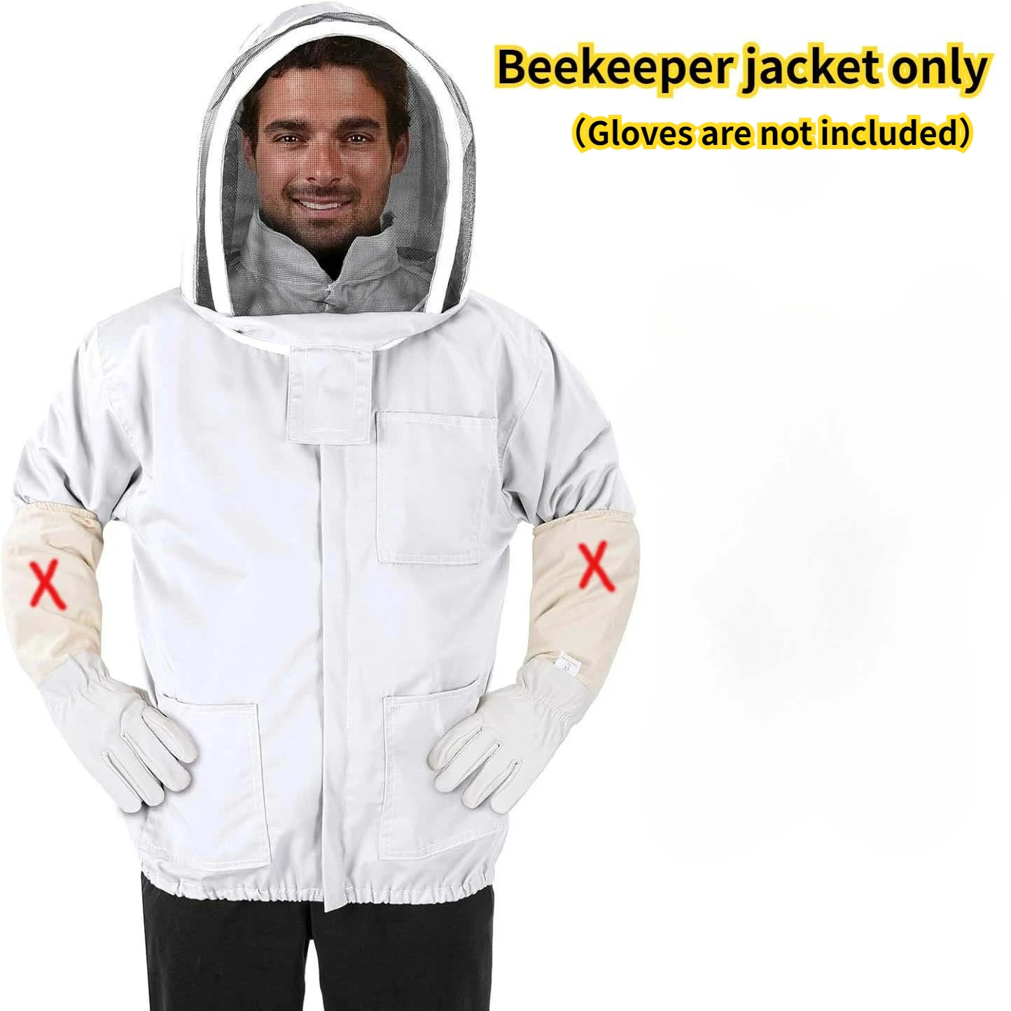 Beekeeping Clothing Veil Hood Gloves Hat Cloth Jacket Protective beekeeping suit Hooded beekeepers bee suit equipment - Image 6