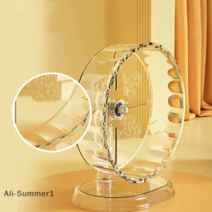 Hamster Cage Wheel Hamster Exercise Wheel Acrylic Transparent Prevent Slip Versatile Easy To Clean With Stand For Hamster Cage