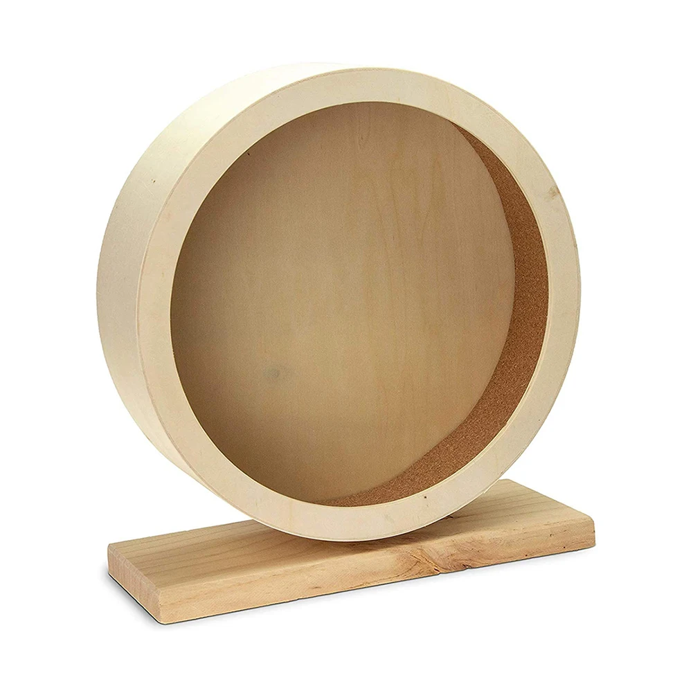 Wood Silent Running Toy Multipurpose Hamster Exercise Wheel Non-toxic Wooden Silent Spinner for Hamster Mice Guinea Pigs - Image 4