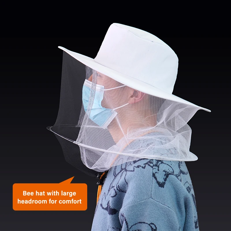 BeeKeeping Professional Beekeeper Hat With Brim Face Thickening Sunscreen Half-Length Special Protection Beekeeper - Image 4
