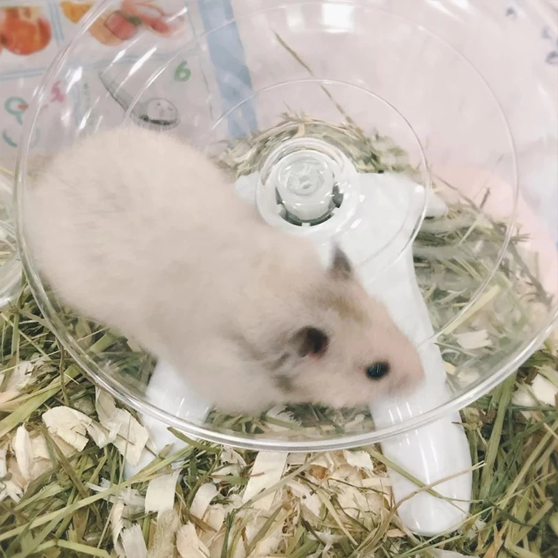 Pet Hamster Running Wheel Mute Flying Saucer Steel Axle Wheel Running Disc Toys Cage Small Animal Hamster Accessories - Image 3