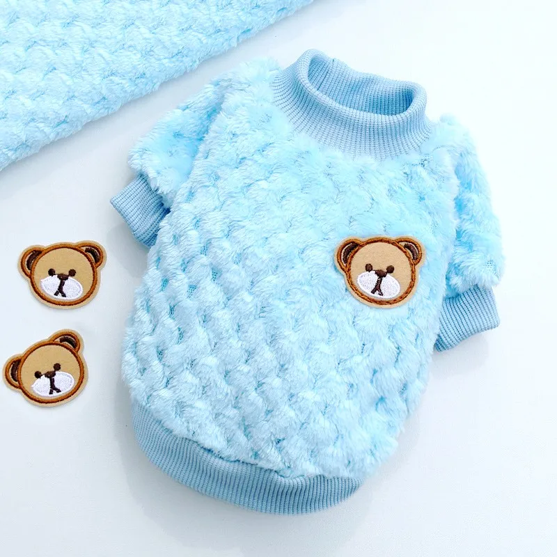 Winter Warm Dog Hoodies Pet Dog Clothes Soft Puppy Pullover Cute Bear Print Cat Sweatshirt Fashion Pet Hoodies Chihuahua Clothes - Image 7
