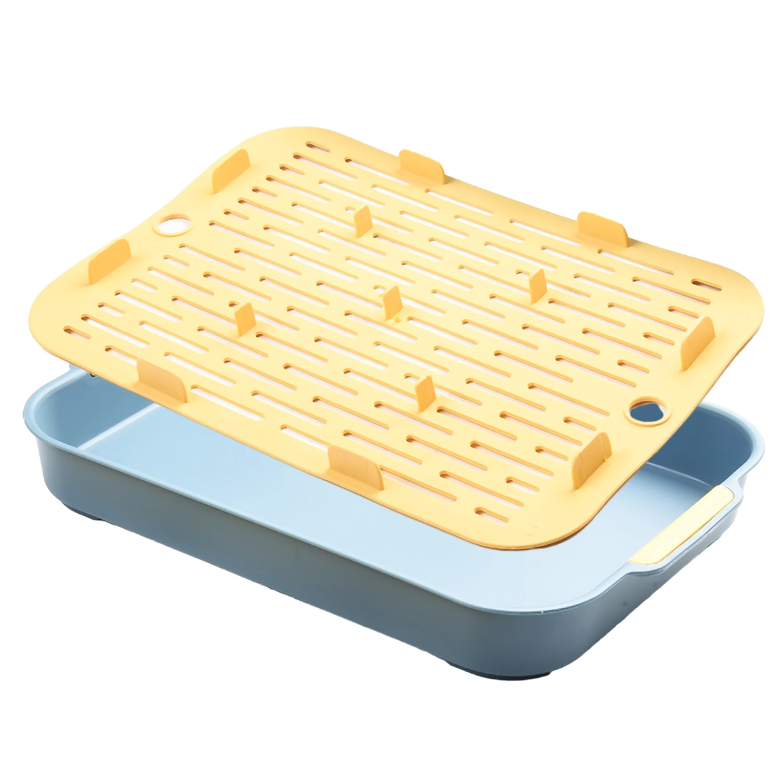 Rabbit Litter Box Small Pet Toilet Tray Rabbit Guinea Pig Litter Tray Toilet Box Detachable Grids Cover Rabbit Litter Tray - Image 5