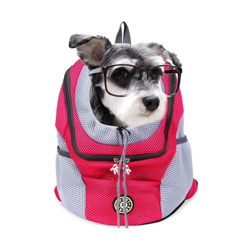 Pet Backpack Portable Portable dog Double Shoulder bag Outdoor Travel cat Carrier Bag Pet Dog Front Bag Mesh Backpack - Image 7