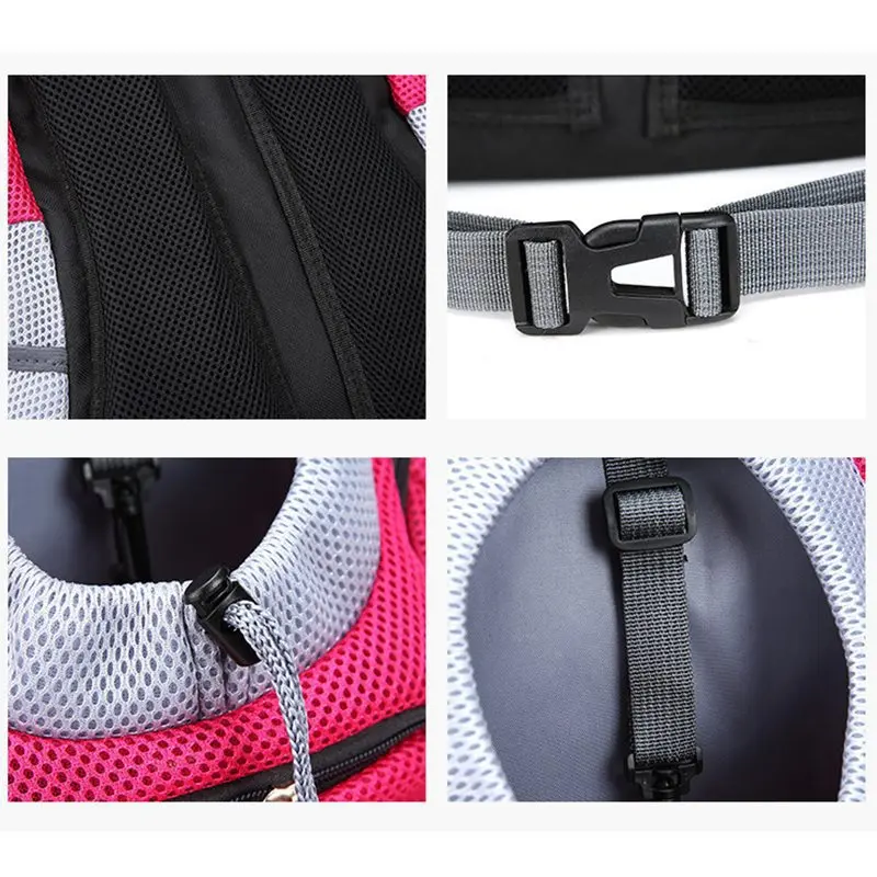 Pet Backpack Portable Portable dog Double Shoulder bag Outdoor Travel cat Carrier Bag Pet Dog Front Bag Mesh Backpack - Image 5