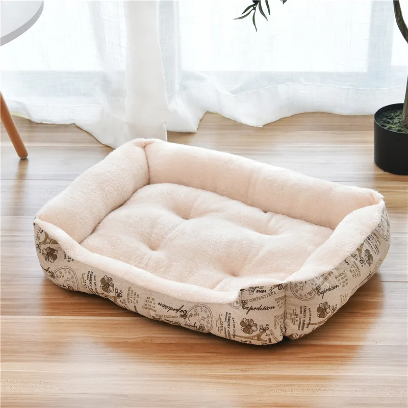 Pet Large Dog Bed Warm House Candy-colored Square Nest Pet Kennel For Small Medium Large Dogs Cat Puppy Plus Size Dog Baskets - Image 22