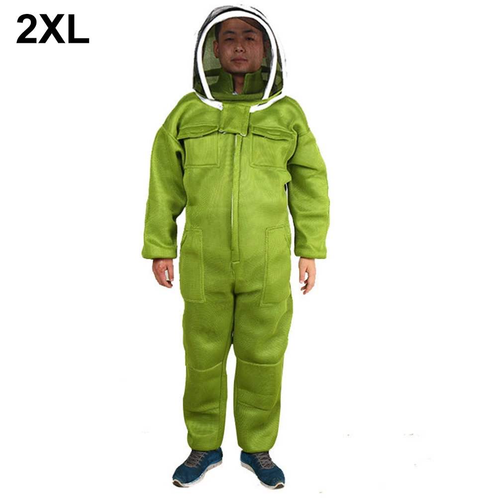 New Professional Ventilated Full Body Beekeeping Bee Keeping Suit with Leather Gloves Green Color Child Beekeeping Protective - Image 7