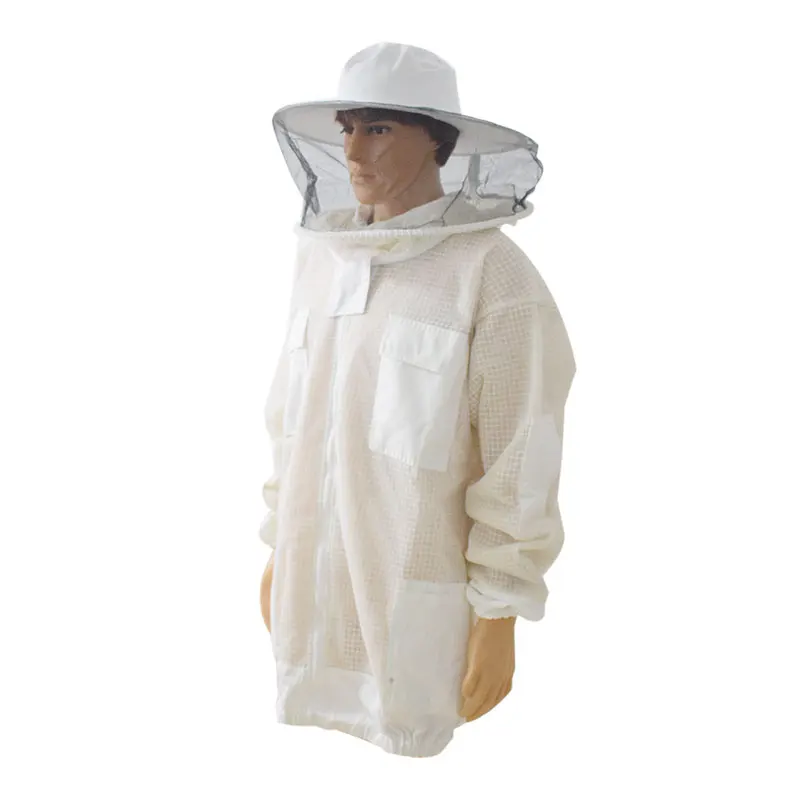 Beekeeping Anti Bee Suit 3 Layer Breathable Ventilated Protective Clothing Beekeeper Jacket with Removable Safty Veil Hat Suits - Image 2