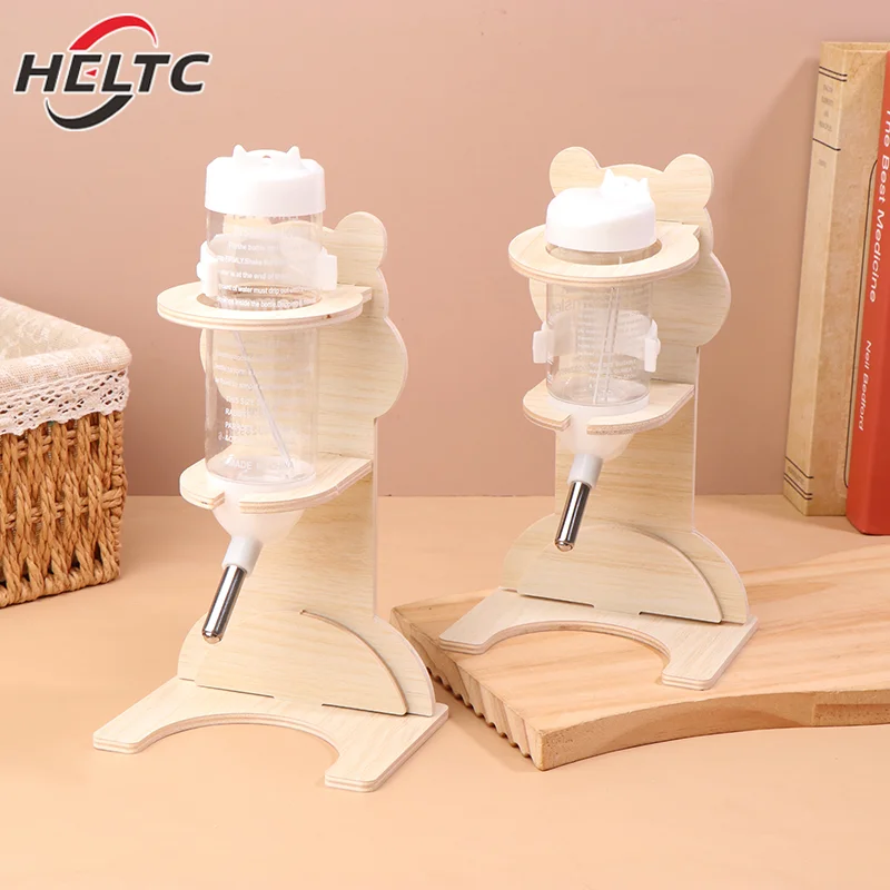 2Pcs Hamster Ball Water Bottle Rack Vertical Water Bottle Solid Wood Bracket Flower Branch Mouse Water Dispenser - Image 5