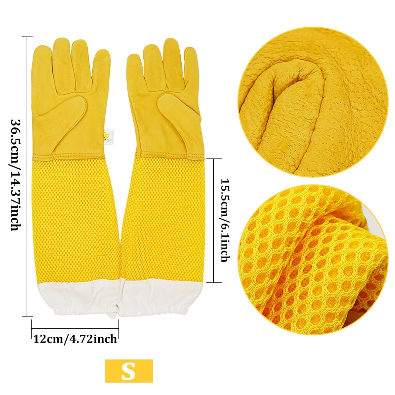 Beekeeper Beekeeping Gloves Protective Sleeves Ventilated Professional Anti Bee for Apiculture Beekeeper Prevent Beehive tools - Image 12