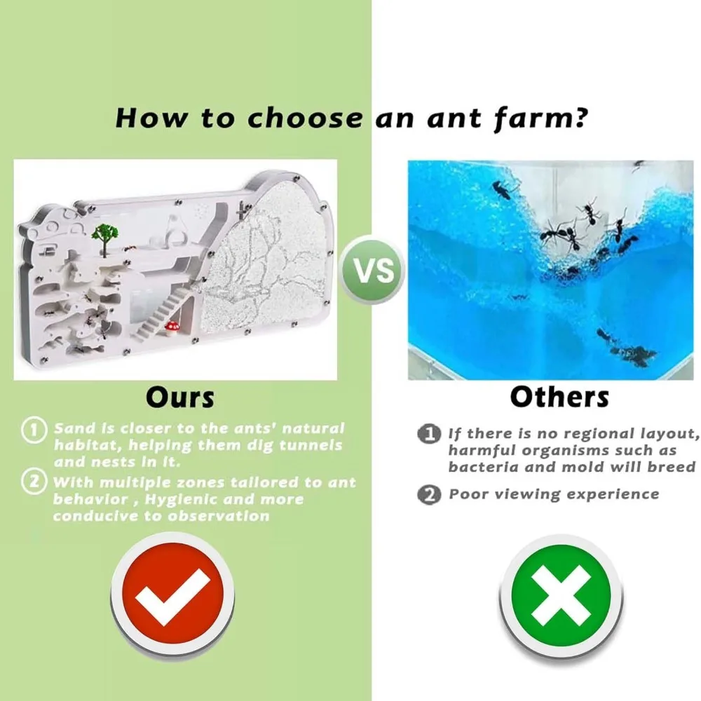 Large Viewing Area Ant Farm Castle Educational Science Gifts Plastics Ant Colony Observation Kits Ant Farms Care for Live Ants - Image 2