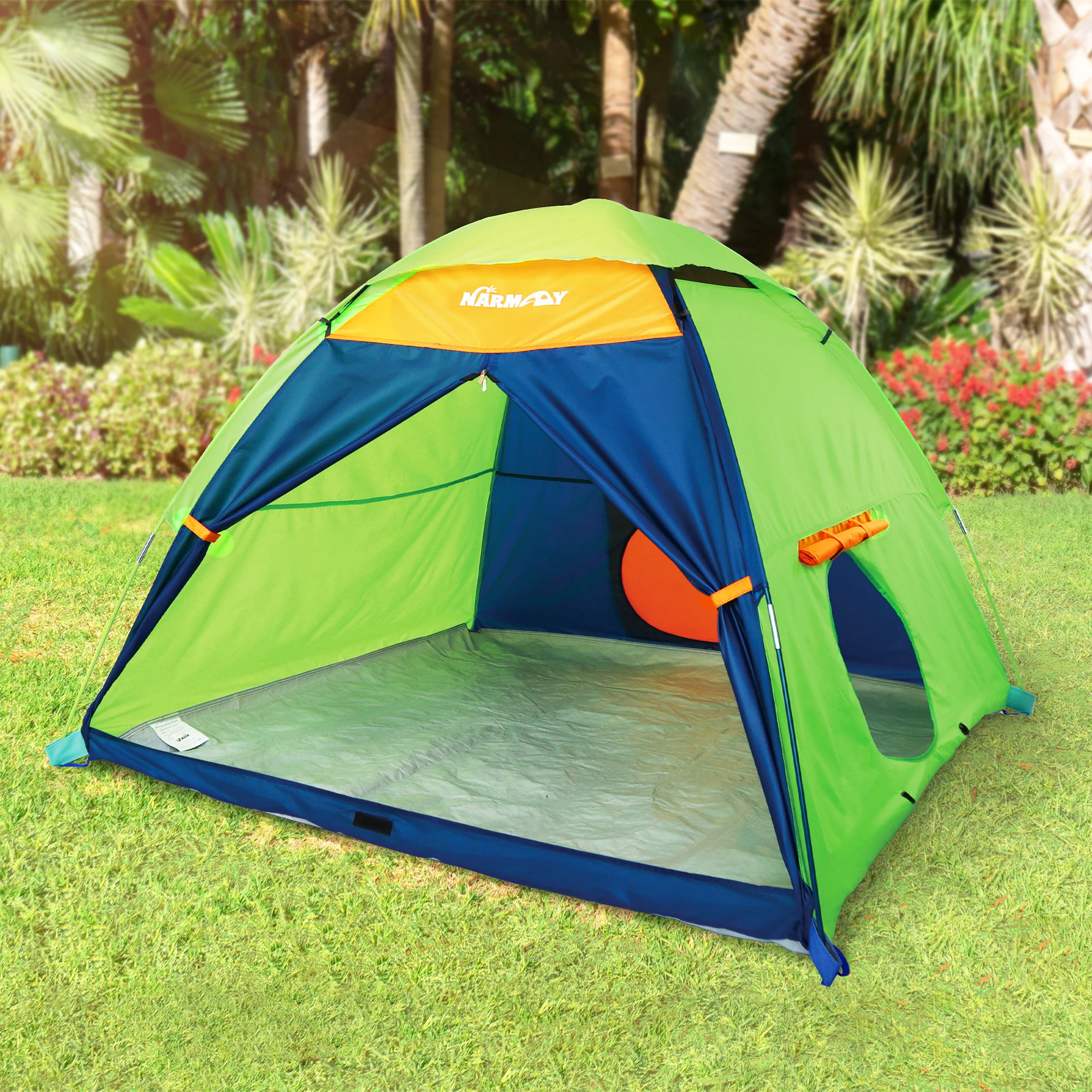 Kids Camping Play Tent for Kids Indoor & Outdoor Pretend Play, Large Playhouse Easy Assembly Unisex Gift Idea for Games - Image 2