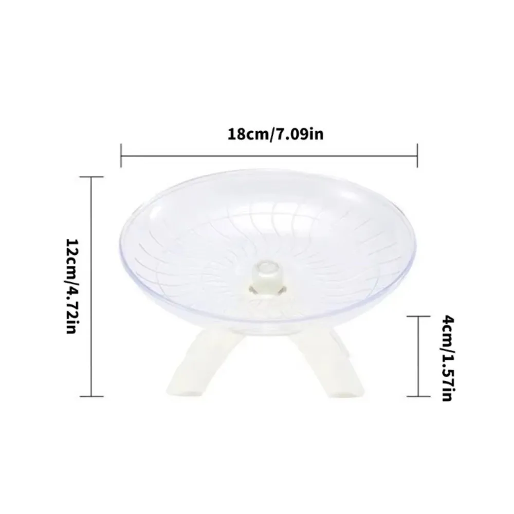 Transparent Hamster Flying Wheel Quiet Operation Steel Axle Exercise Squirrel Wheel Stable Base Plastic Hamster Running Wheel - Image 6