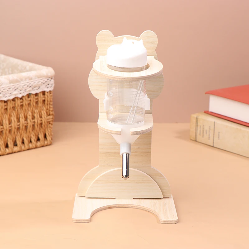 2Pcs Hamster Ball Water Bottle Rack Vertical Water Bottle Solid Wood Bracket Flower Branch Mouse Water Dispenser - Image 9