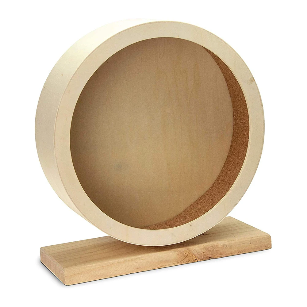 Wood Silent Running Toy Multipurpose Hamster Exercise Wheel Non-toxic Wooden Silent Spinner for Hamster Mice Guinea Pigs - Image 8