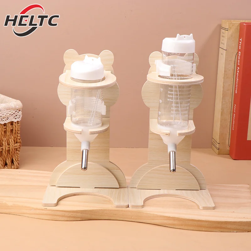 2Pcs Hamster Ball Water Bottle Rack Vertical Water Bottle Solid Wood Bracket Flower Branch Mouse Water Dispenser - Image 3
