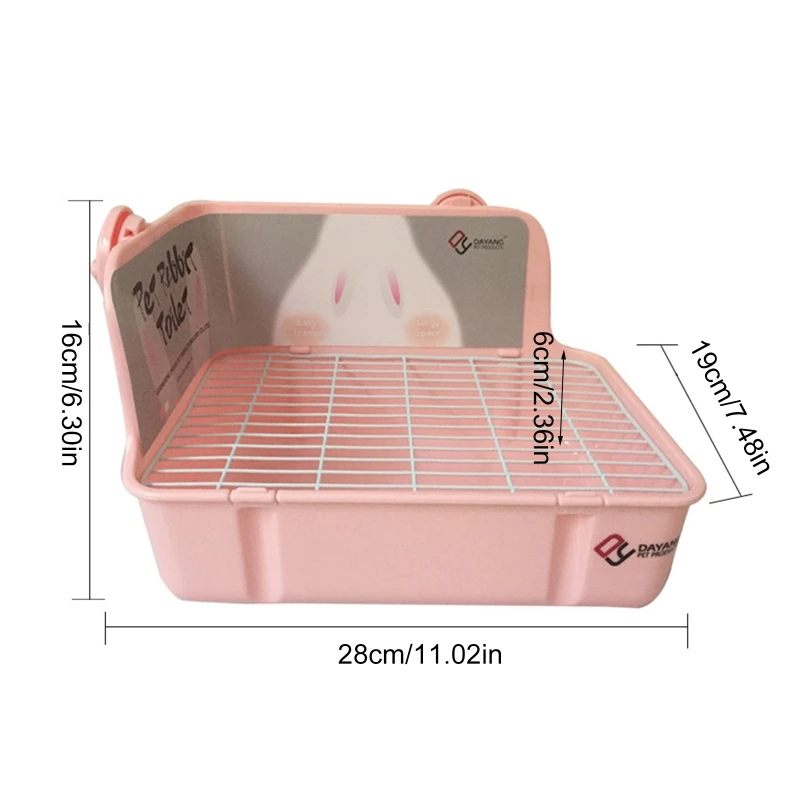 Rabbit Litter Box Toilet for Small Animal Corner Litter Pan Bunny Potty Trainer - Image 6