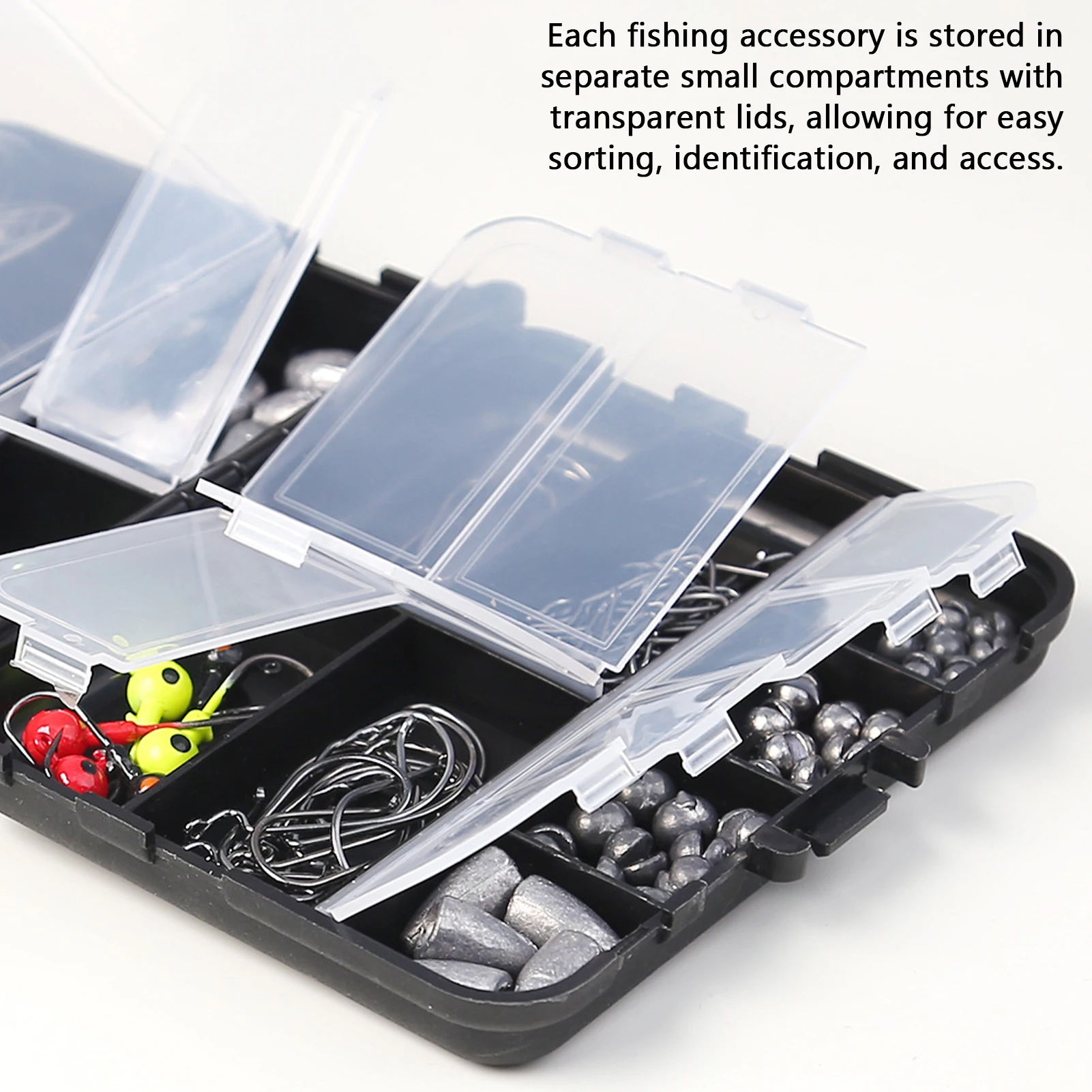 Fishing Accessories Kits Bass Trout Fishing Tackle Kit Jig Heads Hooks Fishing Swivels Fishing Weights Fishing Tackle Kit - Image 5