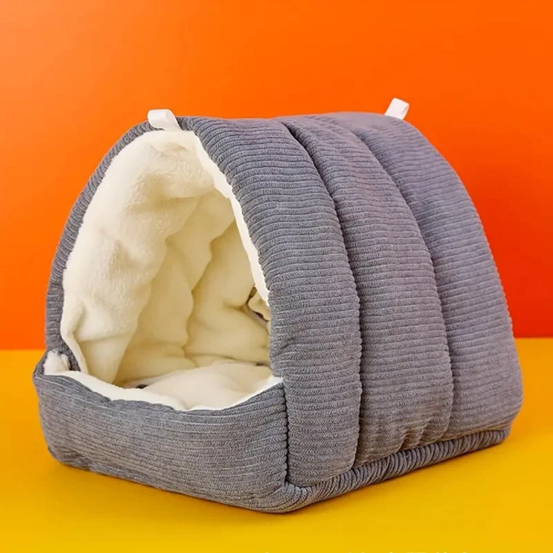 Parrot Nest Warm Bird Nest Winter House Shed Hut Hanging Hammock Cage Accessories Plush Hideaway Hamster Small Pet Parrot Nest - Image 5