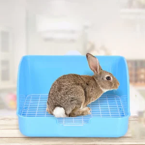 PP Plastic Rabbit Litter Box Rectangular Pet Toilet Chinchillas Bunny Potty Trainer Corner Small Animal Litter Pee Pan