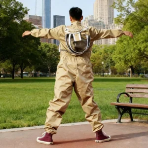 Beekeeping Suit Khaki Beekeeper Clothing Equipment Honeybee Overalls Accessories Apiculture Costume Tools Garden Supplies