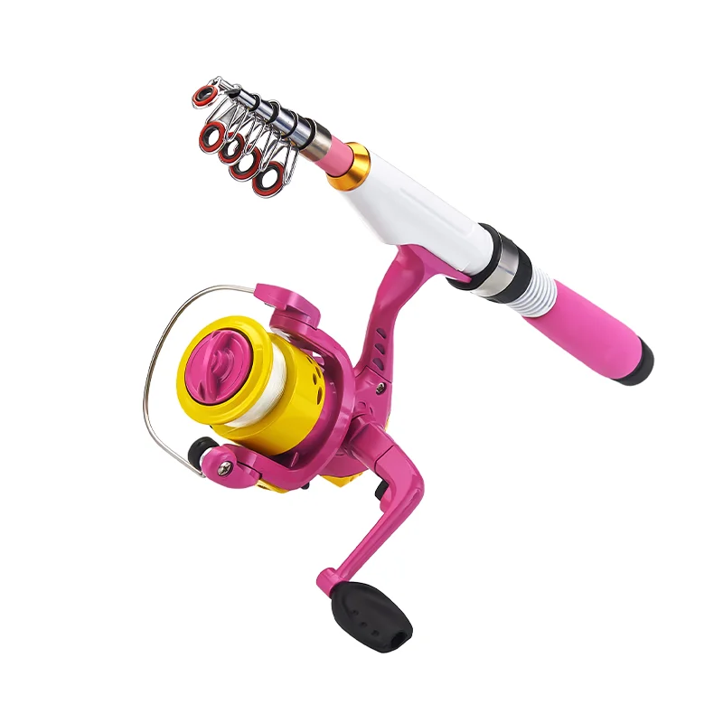 DEUKIO Mini Fishing Pole Combo With Short Telescopic Fishing Rod And Spinning Reel Baits Travel Pole Set for Children Beginner - Image 8