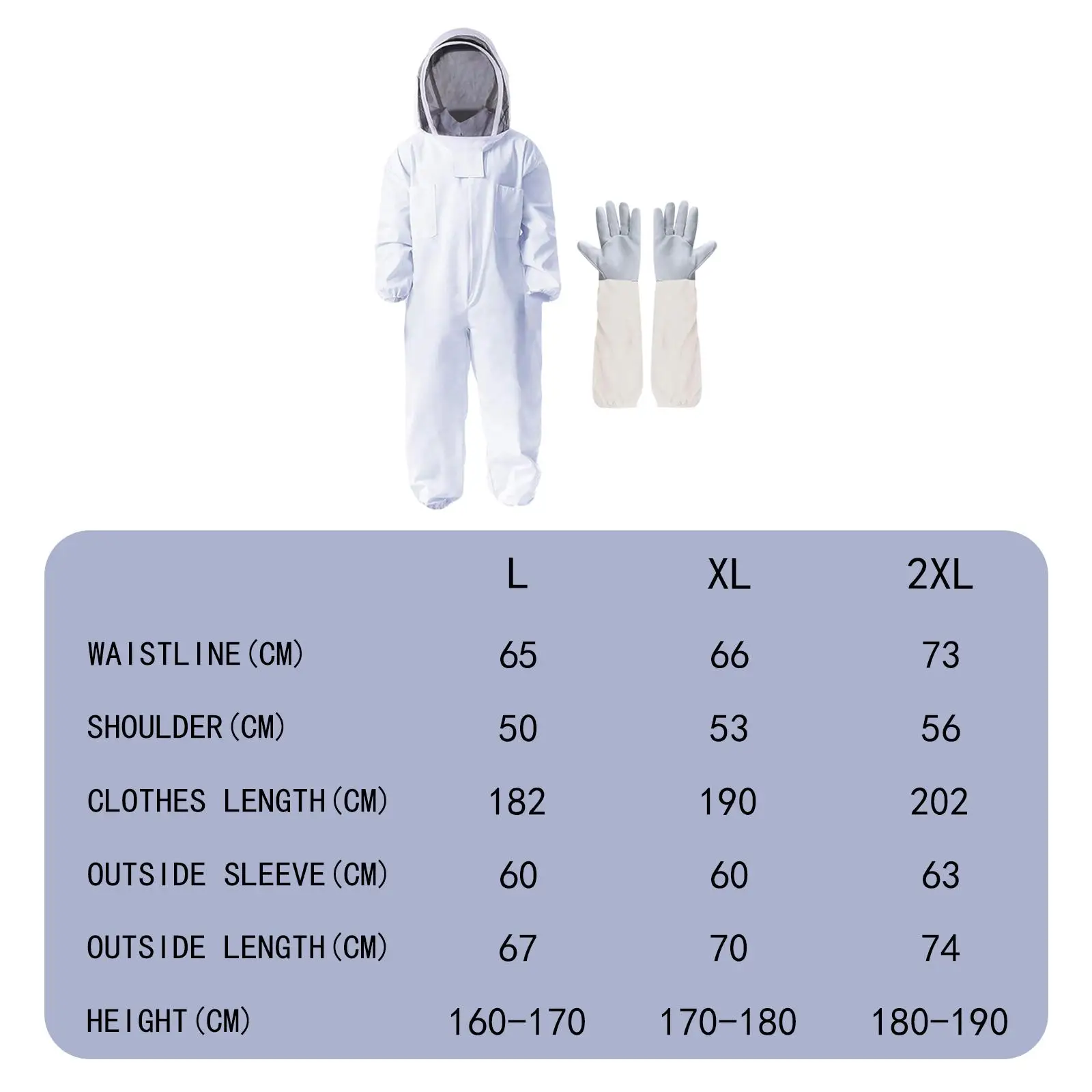 Ventilated Beekeeping Suit with Gloves Full Body Bee Suit Protective Clothing Outfit for Apiarist Farmhouse Backyard Beginners - Image 6