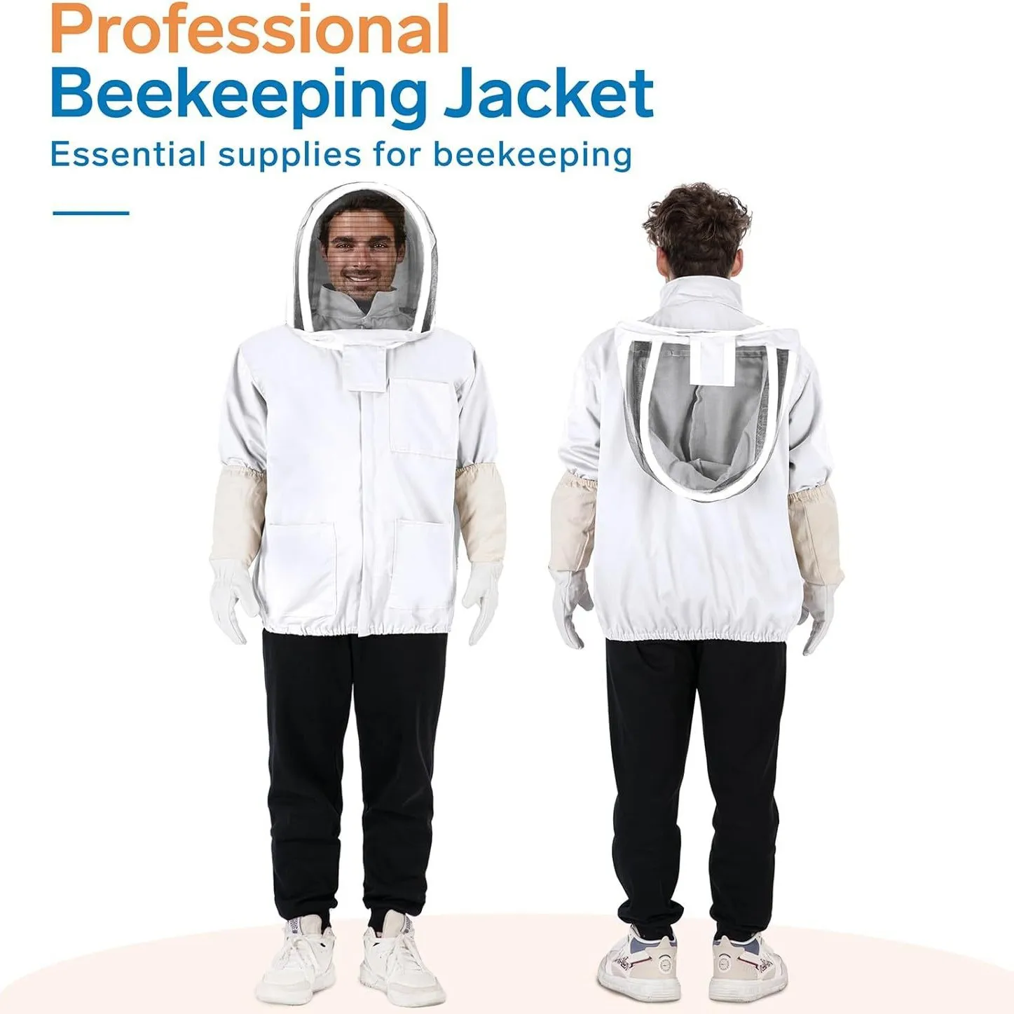 Beekeeping Clothing Veil Hood Gloves Hat Cloth Jacket Protective beekeeping suit Hooded beekeepers bee suit equipment - Image 3