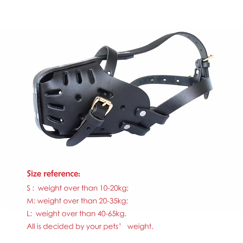 Dog Muzzle,Adjustable Leather Pet Muzzle,Training Muzzle to Prevent Biting, Barking and Eating, for German Shepherd, Dalmatian, - Image 6
