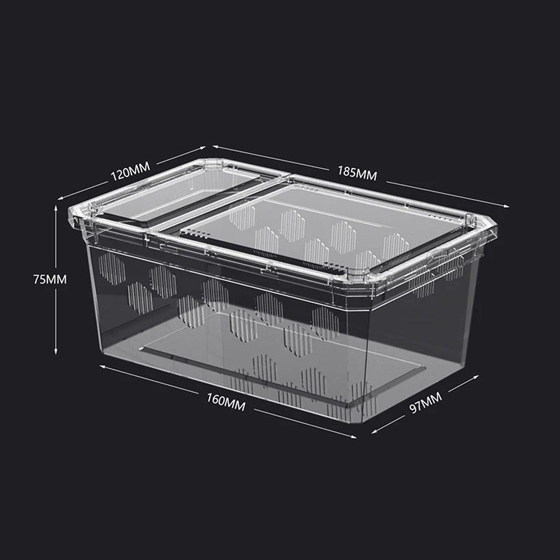 〔W〕Reptile Tank Insect Spiders Tortoise Lizard Plastic Transparent Reptile Breeding Box Vivarium With Balcony Feeding Supplies - Image 7
