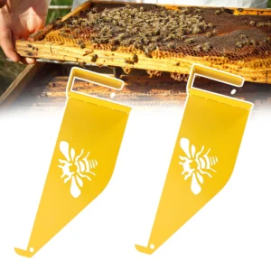 2Pcs Beehive Inspection Bee Hive Frame Bracket Beekeeping Box Stand Metal Grip for Beekeeper Honeycomb Movable-comb Hive Holder