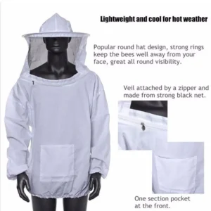 Protective Beekeeping Jacket Veil Smock Equipment Beekeeping Hat Sleeve Beekeeper Suit Apiculture Bee Dress