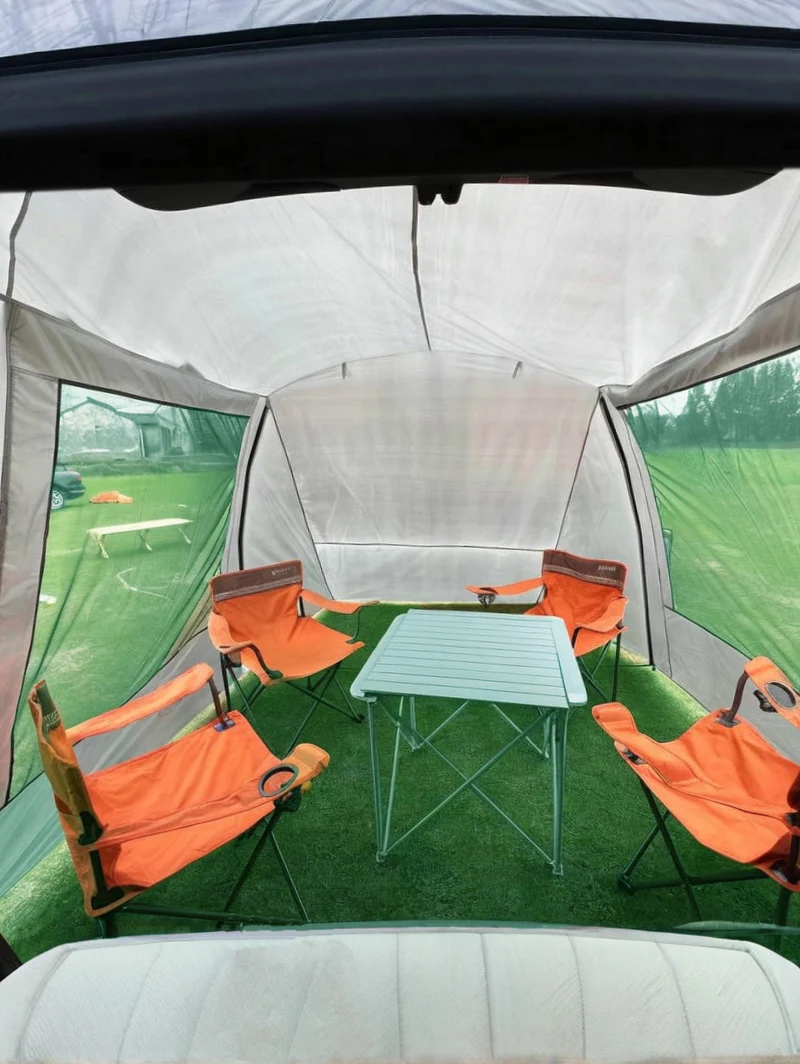 Lohascamping Car box docking tent Portable Waterproof SUV Tail Tent 3-4 people Dome tent Sunshade Tunnel style tent,Large tent, - Image 6