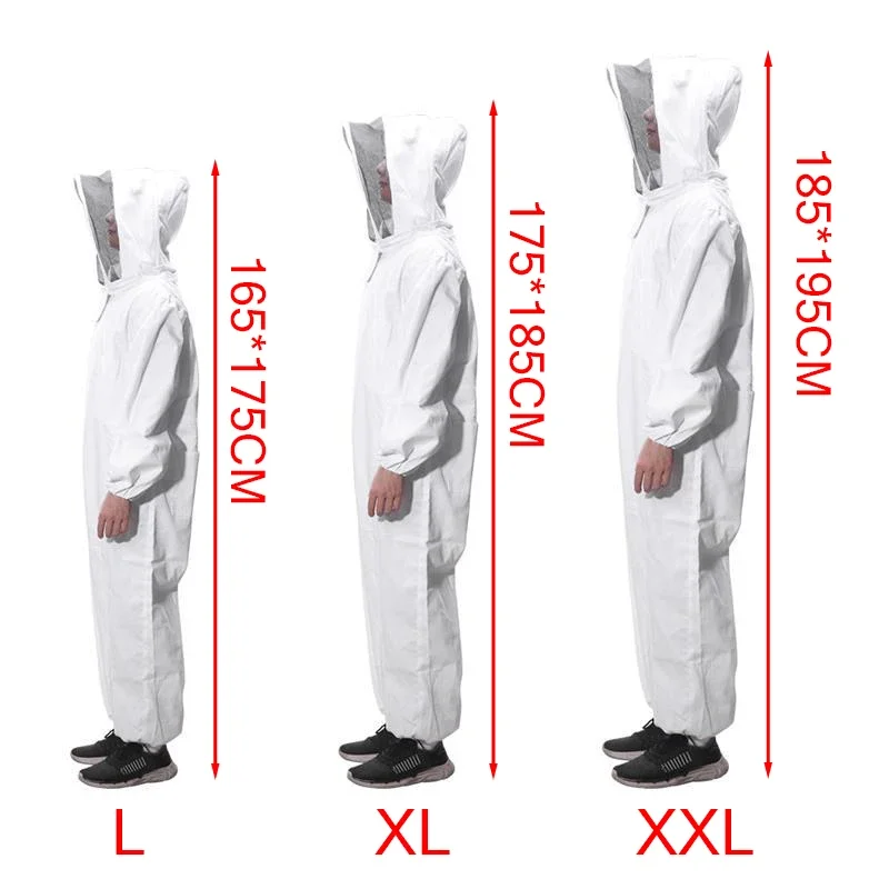 Full Body Beekeeping Clothing Professional Beekeepers Bee Protection Beekeeping Suit Safty Veil Hat Dress All Body Equipment - Image 6