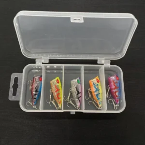 Fishing Gear Products 5 pcs Lure Bait Set 5 Colors 3D Eyes Floating Mini Wave Crawler Imitation Fake Baits Bait-like Hard Bait