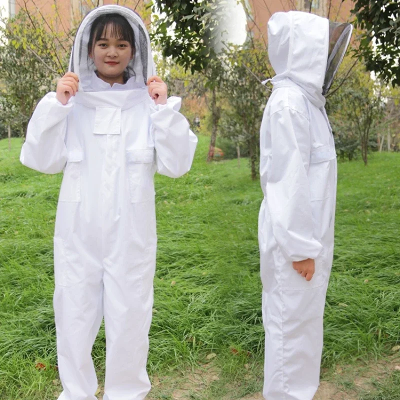 Full Body Beekeeping Clothing Professional Beekeepers Bee Protection Beekeeping Suit Safty Veil Hat Dress All Body Equipment - Image 2