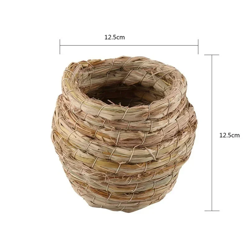 Hanging Hummingbird Bird House Bird's Nest In Straw Garden Nest Woven House Hut Straw Bird Birdhouse House Handwoven - Image 6