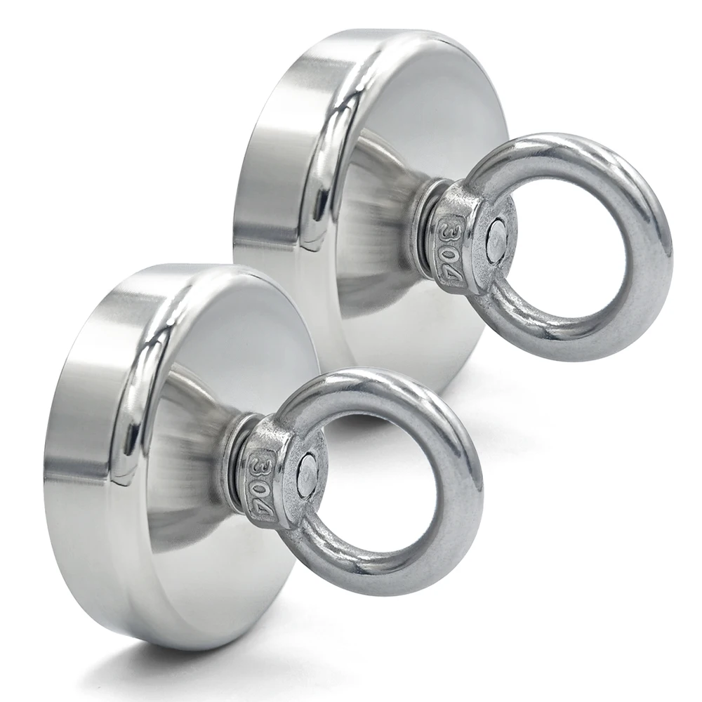 D16~D42mm Super Strong Neodymium Fishing Hook N52 Heavy Duty Rare Earth Neodymium with Countersunk Hole Eyebolt Salvage Magnetic - Image 3