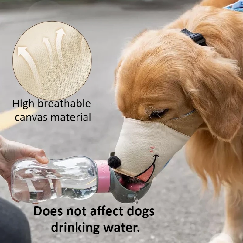 Dog Muzzles for Small To Large Dog Anti Barking Adjustable Muzzle Breathable Gentle Cloth Dog Muzzle Cute Funny Dog Muzzles - Image 4