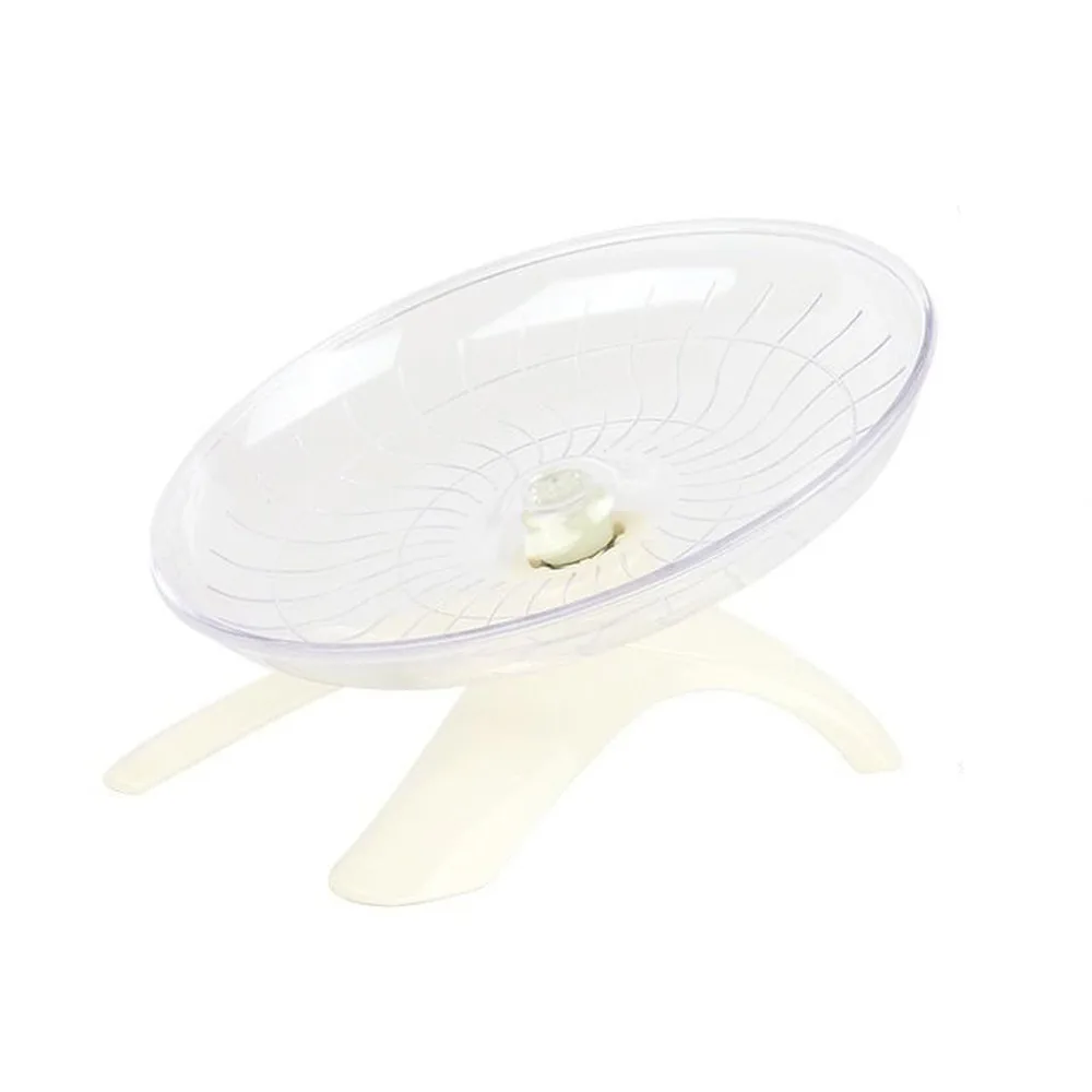 Transparent Hamster Flying Wheel Steel Axle Quiet Operation Exercise Squirrel Wheel Plastic Stable Base Running Disc - Image 8