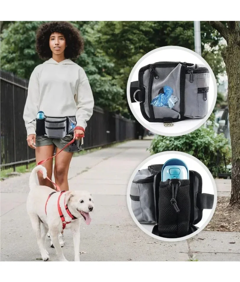 Dog Treat Pouch for Training Outdoor Dog Treat Pouch Training Feeding Bag Large Capacity Pet Trainer Reward Waist Bag Dog Supply - Image 3