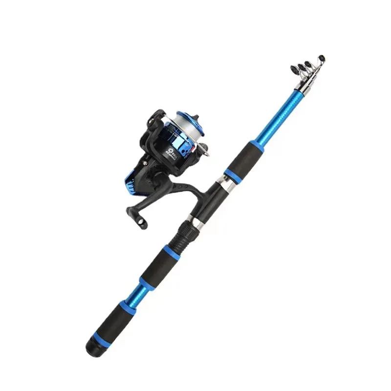 Fishing Pole Set Full Kits With Telescopic Fishing Rod And Spinning Reel Baits Hooks Travel Pole Set - Image 5