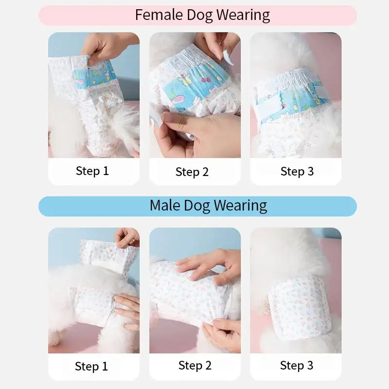 10Pcs Disposable Pet Diapers for Males Females Dogs Absorbent Doggy Disposable Underwear Physiological Pants for Dogs Puppy - Image 4