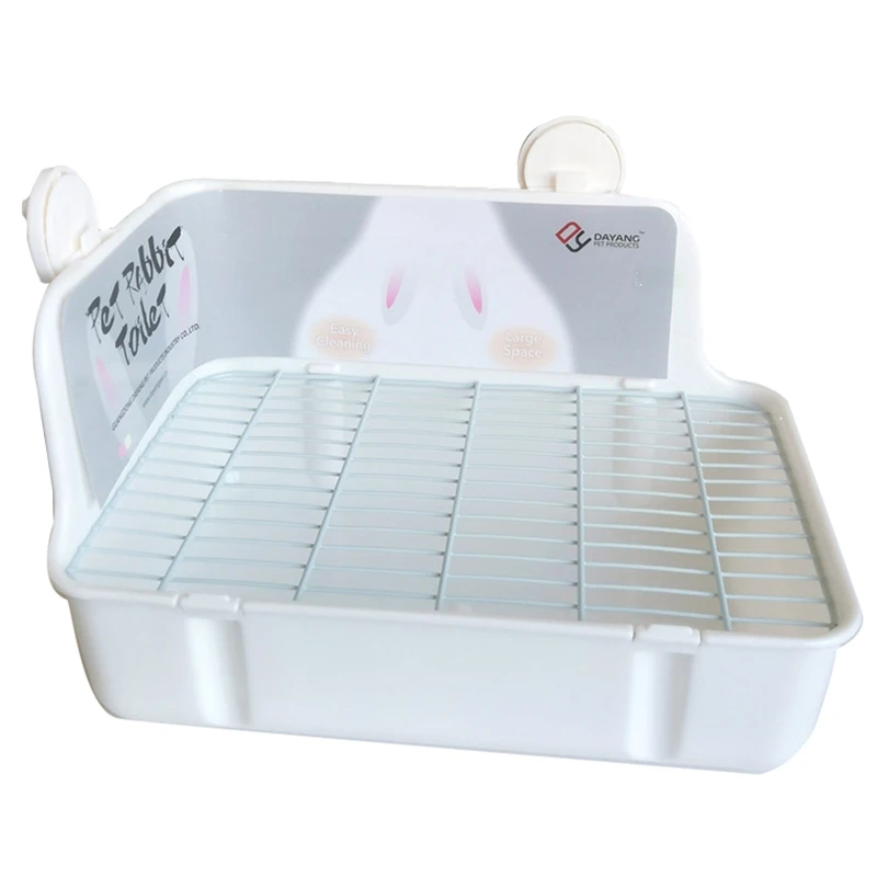 Rabbit Litter Box Toilet for Small Animal Corner Litter Pan Bunny Potty Trainer - Image 7