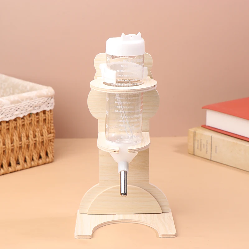 2Pcs Hamster Ball Water Bottle Rack Vertical Water Bottle Solid Wood Bracket Flower Branch Mouse Water Dispenser - Image 7