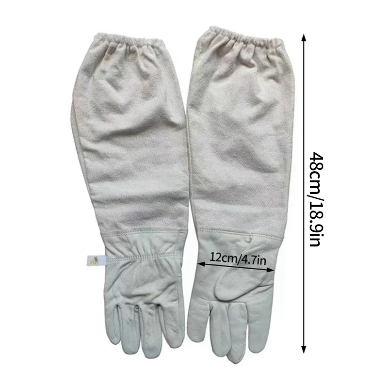 Beekeeping Gloves Anti-bee Anti-sting Breathable Protective Long Sleeves for Beekeeper Canvas Gloves Beekeeping Tools Apiculture - Image 6