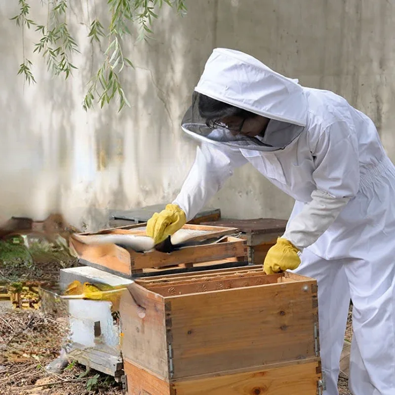 Full Body Beekeeping Clothing Professional Beekeepers Bee Protection Beekeeping Suit Safty Veil Hat Dress All Body Equipment - Image 3