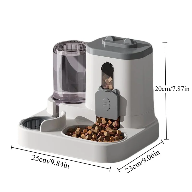 Cat Bowl Automatic Feeder with Spill Proof Design with Water Fountain Pet Food Dispenser for Small Medium Large Cats Dogs - Image 6